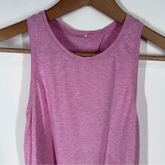 Lululemon All Tied Up Tank Top Pima Cotton Size 4 Pink - Picture 2 of 5